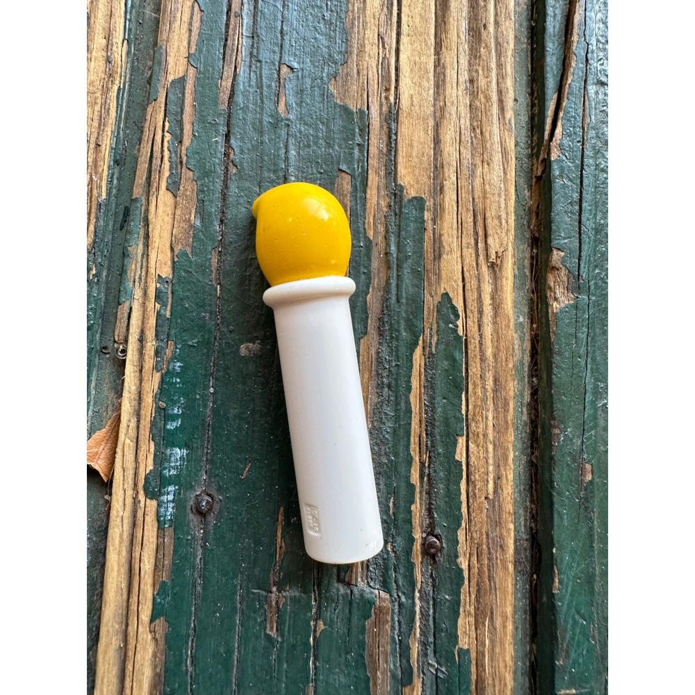 LEGO Vintage 2010 White Candle with Yellow Flame Accessory Piece 2.75 Inch